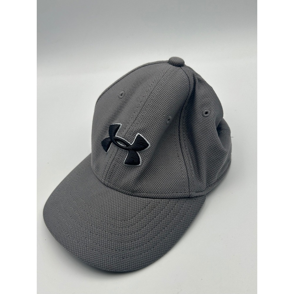 Under Armour Classic Fit Grey Baseball Hat Embroidered Logo Athletic Cap